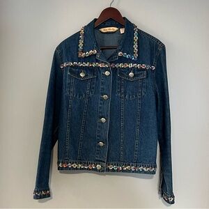 Sequin Embellished Denim Jacket Size